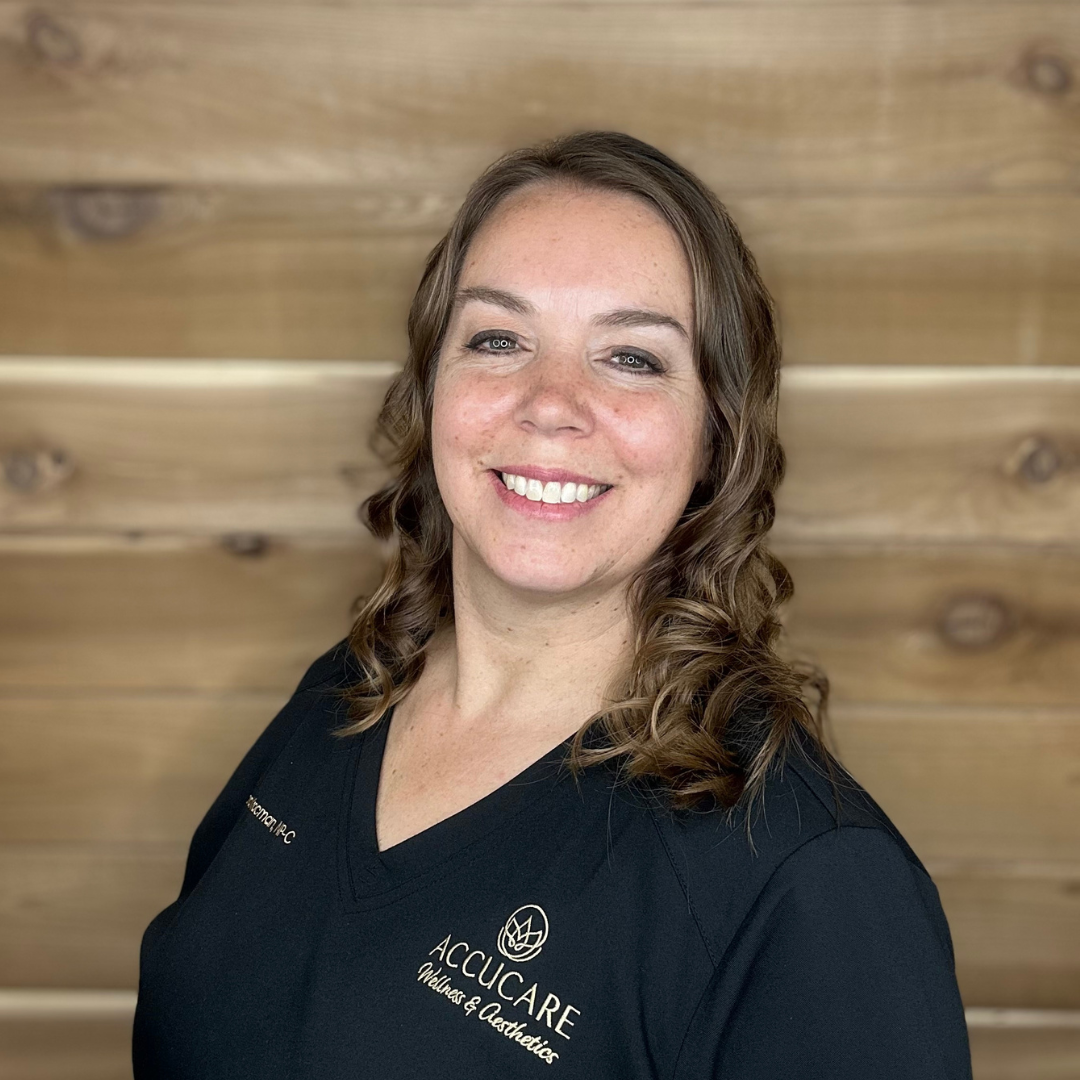“Sara Kracman, NP-C and founder of Accucare Wellness & Aesthetics in Branson—dedicated to personalized, holistic care.”